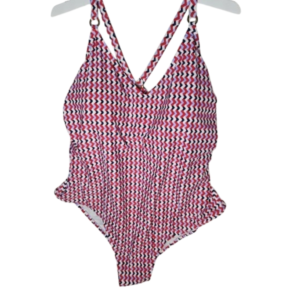 kona sol swimsuit V-Neck Bellyband Plus Cross Back Elegant Chic Classiccore